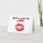 『聖降誕祭お目出とう』のヤドリギーのユーモアを見せてくれ シーズンカード (正面)