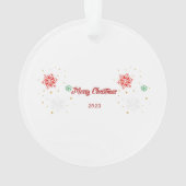 聖降誕祭お目出とう。 オーナメント (裏面)