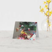 聖降誕祭お目出とう。 カード (黄色い花)