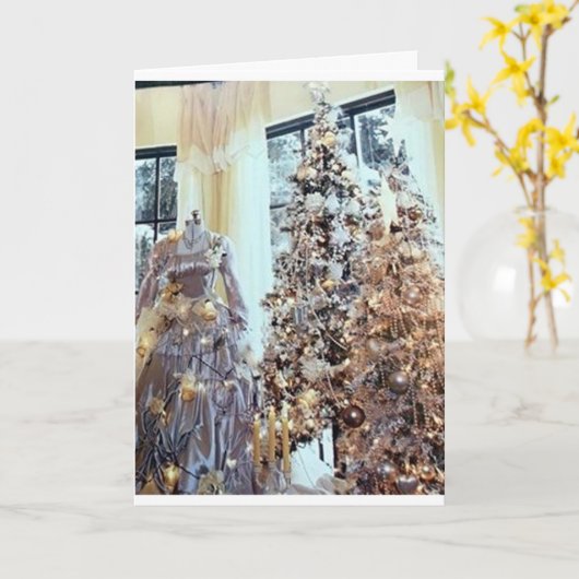 聖降誕祭お目出とう カード (黄色い花)