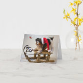 聖降誕祭お目出とう。 カード (黄色い花)