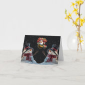 聖降誕祭お目出とう。 カード (黄色い花)