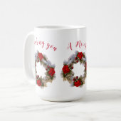 聖降誕祭お目出とう コーヒーマグカップ (正面左)