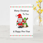 聖降誕祭お目出とう |サプライズカラーリングページ カード (黄色い花)