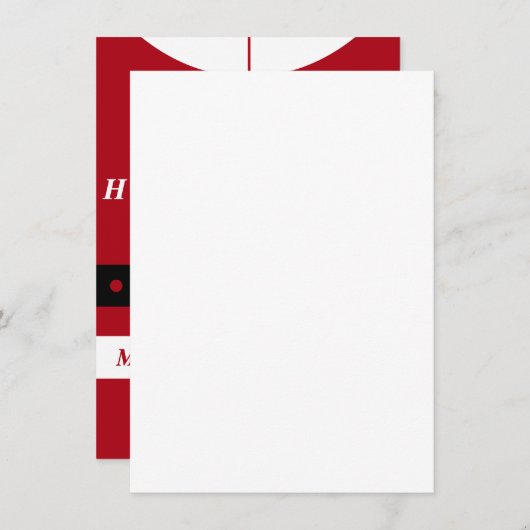 聖降誕祭お目出とう – サンタクロース – 皆さんへの贈り物 メニュー (正面/裏面)