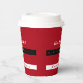 聖降誕祭お目出とう – サンタクロース – 皆さんへの贈り物 紙コップ (左)