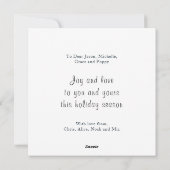 聖降誕祭お目出とう シーズンカード (裏面)