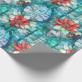 「聖降誕祭お目出とう！」ステンドグラス ラッピングペーパー (角)