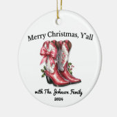 聖降誕祭お目出とう セラミックオーナメント (左)