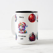 聖降誕祭お目出とう ツートーンマグカップ (正面左)