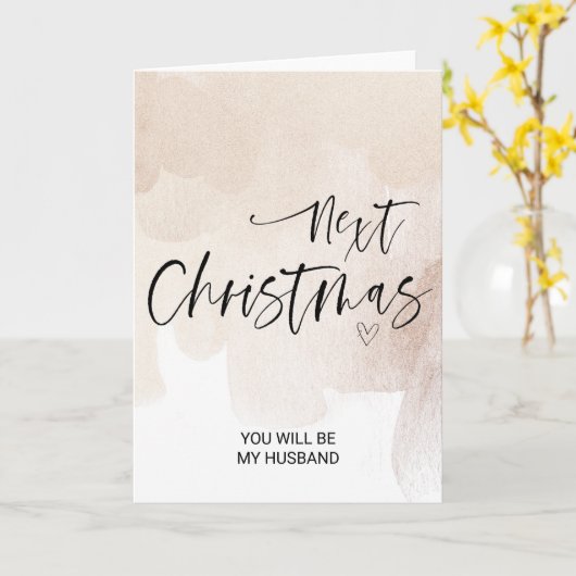 聖降誕祭お目出とう、ボーイフレンドの婚約者に贈り物を カード (黄色い花)