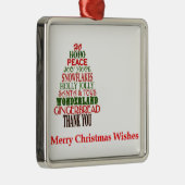 聖降誕祭お目出とう メタルオーナメント (右)