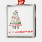 聖降誕祭お目出とう メタルオーナメント (左)