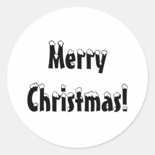 聖降誕祭お目出とう、丸いラベル、クリスマス  ラウンドシール