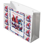 聖降誕祭お目出とう | 休日格言 ラージペーパーバッグ (正面アングル)