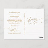 聖降誕祭お目出とう、季節のお目出とう、書道のポスに挨拶 ポストカード (裏面)