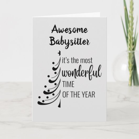 聖降誕祭お目出とう**我々素晴らしのベビーシッター** シーズンカード (正面)