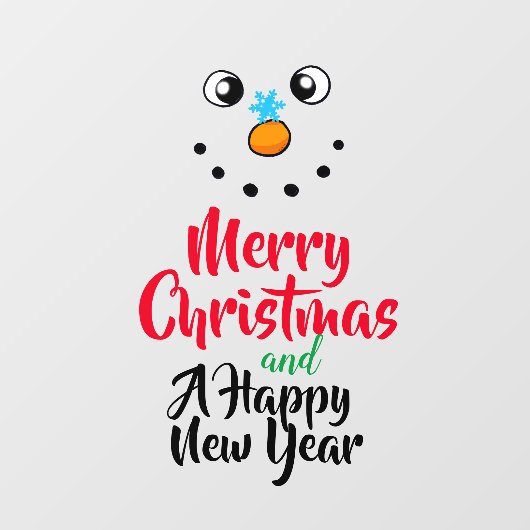 聖降誕祭お目出とう、新年お目出とう  ウィンドウサイン (シート)