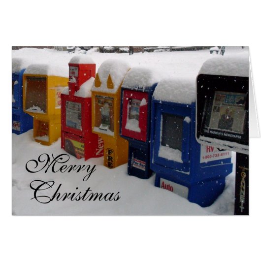 聖降誕祭お目出とう、新聞を広げて (正面横)