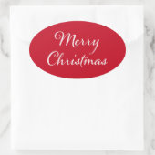 聖降誕祭お目出とう 楕円形シール (バッグ)