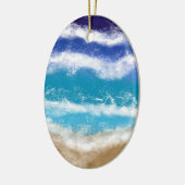 聖降誕祭お目出とう |海辺のクリスマス    セラミックオーナメント (左)