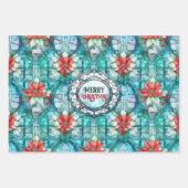 「聖降誕祭お目出とう！」 編集可能なスローガン ラッピングペーパーシート (正面)