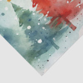 「聖降誕祭お目出とう」赤カラフルと松 薄葉紙 (詳細)