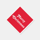 聖降誕祭お目出とう – 赤白 スタンダードカクテルナプキン (角)