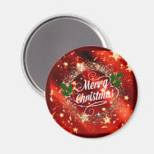 聖降誕祭お目出とう、輝きとグリッター マグネット (正面/裏面)