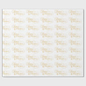 聖降誕祭お目出とう(金ゴールド) ラッピングペーパー (フラット)