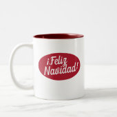 聖降誕祭お目出スペインのし | Feliz Navidad Mug ツートーンマグカップ (左)