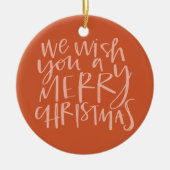 聖降誕祭お目出度うさくらんぼ赤 セラミックオーナメント (正面)