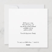 聖降誕祭お目出度うイエスがクリスチャンの理由である シーズンカード (裏面)