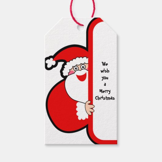 聖降誕祭お目出度うサンタ・ギフト・ラベル ギフトタグ (正面)