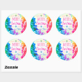 聖降誕祭お目出度うステッカー ラウンドシール (シート)