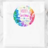 聖降誕祭お目出度うステッカー ラウンドシール (バッグ)