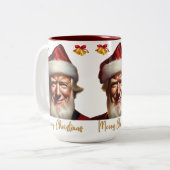 聖降誕祭お目出度うドナルド ツートーンマグカップ (正面左)