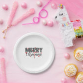聖降誕祭お目出度うハート ペーパープレート (パーティー)