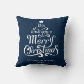 聖降誕祭お目出度うパーソナライズされた クッション (裏面)