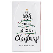 聖降誕祭お目出度うパーソナライズされた スモールペーパーバッグ (裏面)