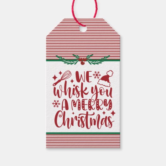 聖降誕祭お目出度うポップ・アートの ギフトタグ (正面)