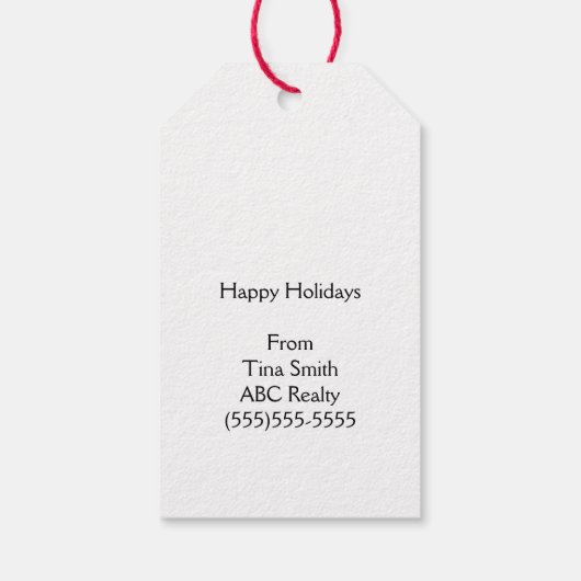 聖降誕祭お目出度うポップ・アートの ギフトタグ (裏面)