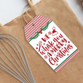 聖降誕祭お目出度うポップ・アートの ギフトタグ