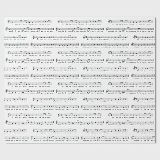 聖降誕祭お目出度うミュージカル ラッピングペーパー (フラット)