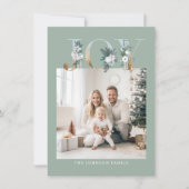 聖降誕祭お目出度うモダン、写シンプル真 シーズンカード (正面)