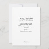 聖降誕祭お目出度うモダン、写シンプル真 シーズンカード (裏面)