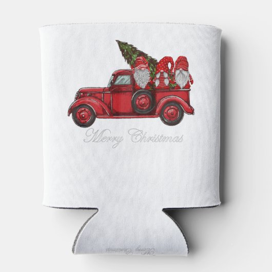 聖降誕祭お目出度う三人の格言と赤いトラックに 缶クーラー (裏面)