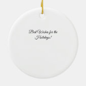 聖降誕祭お目出度う事は何も後悔しない セラミックオーナメント (裏面)