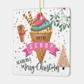 聖降誕祭お目出度う事を祈るスクープだ セラミックオーナメント (左)