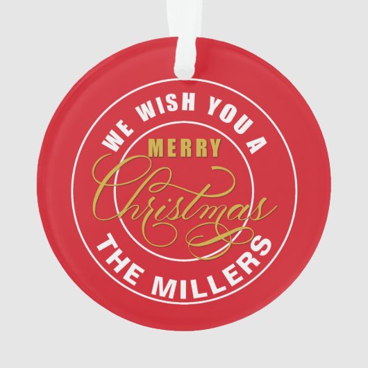 聖降誕祭お目出度う名前をカスタムする オーナメント (裏面)